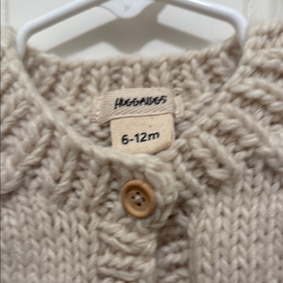 Beige Knit Kids Cardigan with Rainbow Detail - Picture 2 of 6